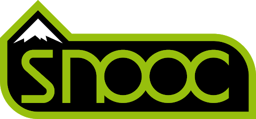 Logo de la marque SNOOC le ski raquette moderne qui se transforme en luge